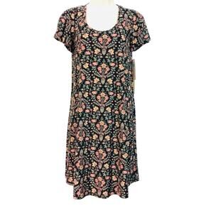NWT Nine Britton Nelly Knit Botanical Floral Print Dess Flutter Cap Sleeves